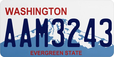 WA license plate AAM3243