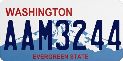 WA license plate AAM3244