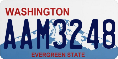 WA license plate AAM3248