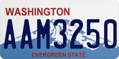 WA license plate AAM3250