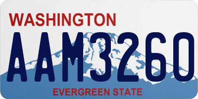 WA license plate AAM3260