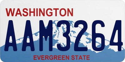 WA license plate AAM3264