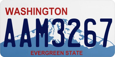 WA license plate AAM3267