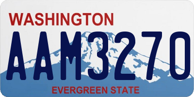 WA license plate AAM3270
