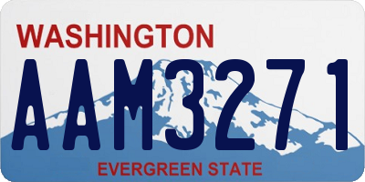 WA license plate AAM3271