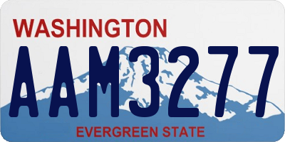 WA license plate AAM3277