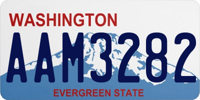 WA license plate AAM3282