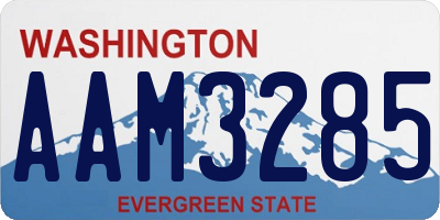 WA license plate AAM3285