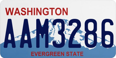 WA license plate AAM3286