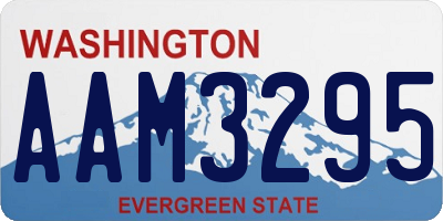WA license plate AAM3295