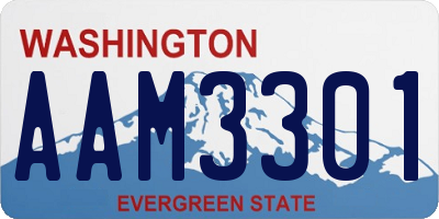 WA license plate AAM3301