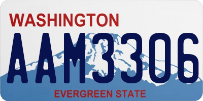 WA license plate AAM3306