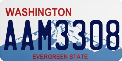 WA license plate AAM3308