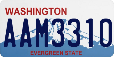 WA license plate AAM3310