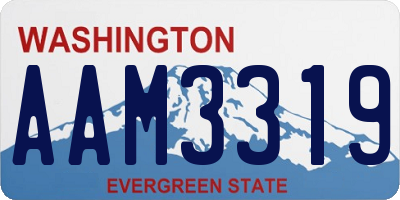 WA license plate AAM3319