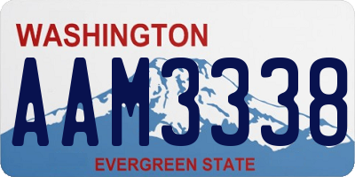 WA license plate AAM3338
