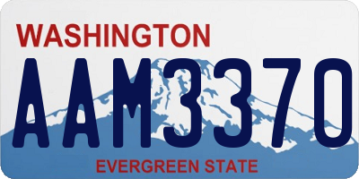 WA license plate AAM3370