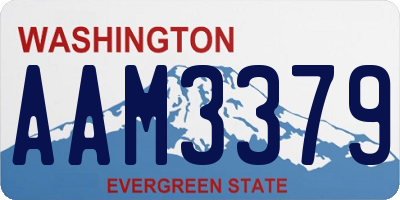 WA license plate AAM3379