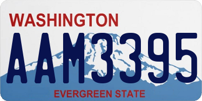 WA license plate AAM3395