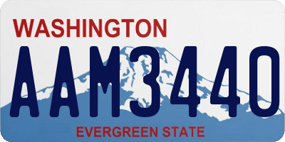 WA license plate AAM3440
