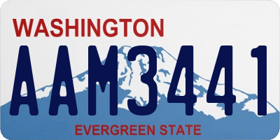 WA license plate AAM3441