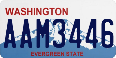 WA license plate AAM3446