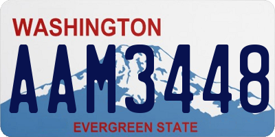 WA license plate AAM3448