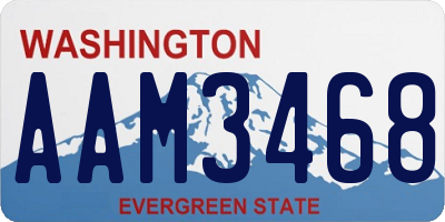 WA license plate AAM3468