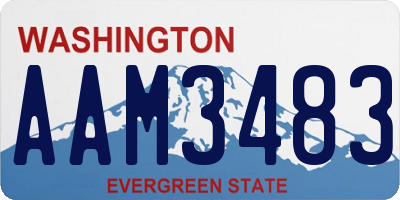 WA license plate AAM3483