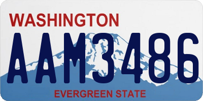 WA license plate AAM3486