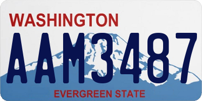 WA license plate AAM3487