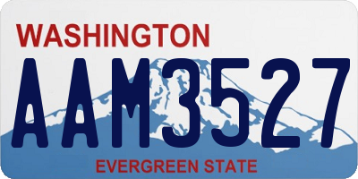 WA license plate AAM3527