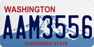 WA license plate AAM3556