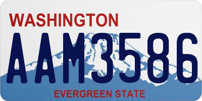 WA license plate AAM3586