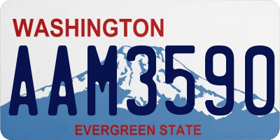 WA license plate AAM3590