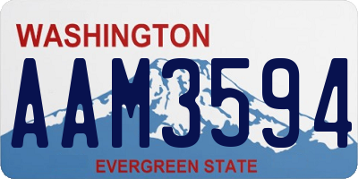 WA license plate AAM3594