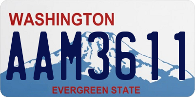 WA license plate AAM3611