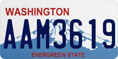 WA license plate AAM3619