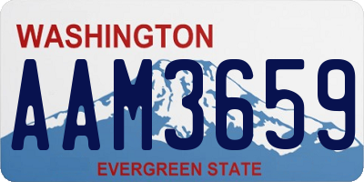 WA license plate AAM3659