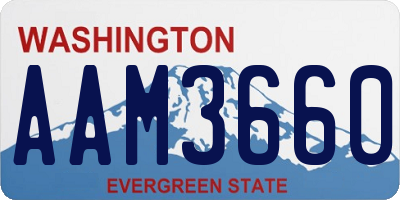 WA license plate AAM3660