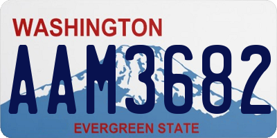 WA license plate AAM3682