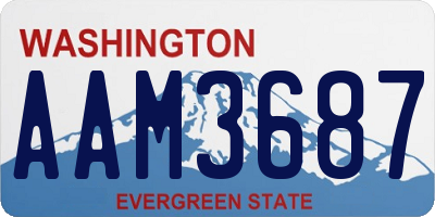WA license plate AAM3687