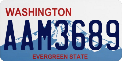 WA license plate AAM3689