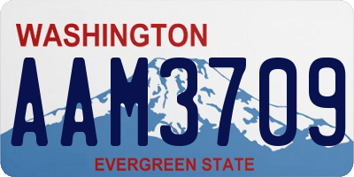 WA license plate AAM3709