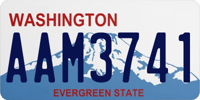 WA license plate AAM3741