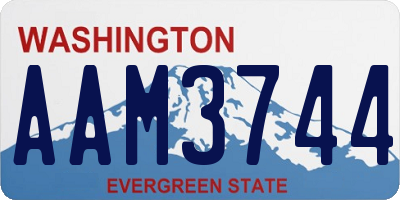 WA license plate AAM3744