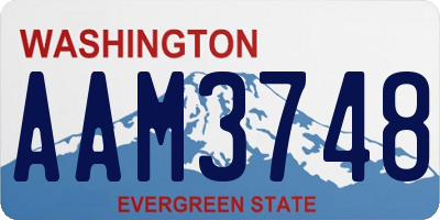 WA license plate AAM3748