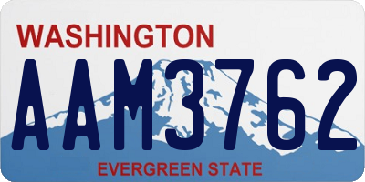 WA license plate AAM3762