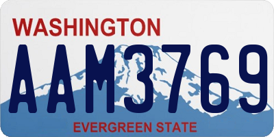 WA license plate AAM3769
