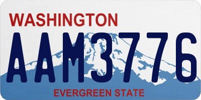 WA license plate AAM3776